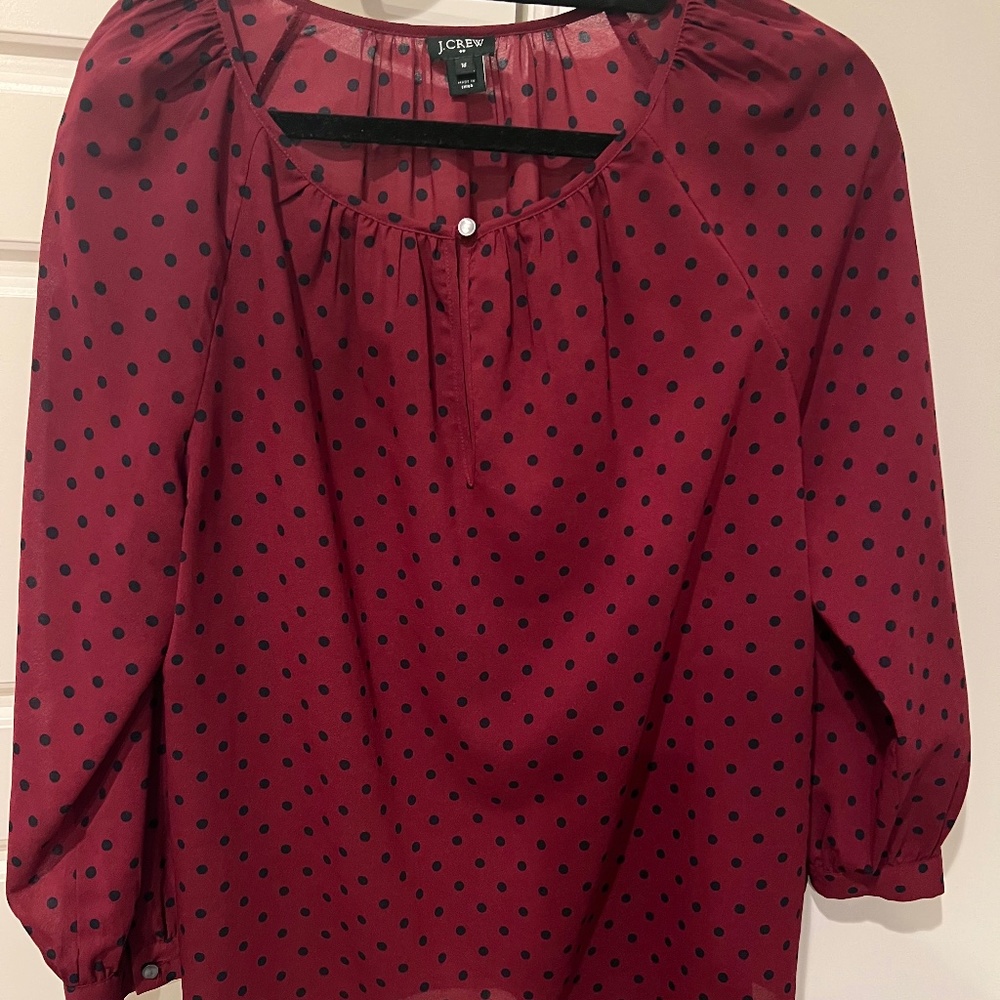 J crew polka dot top
